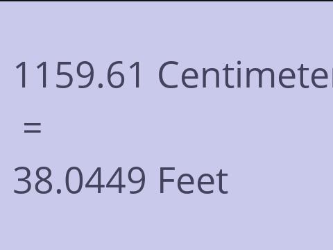 1159.61 CM TO FEET