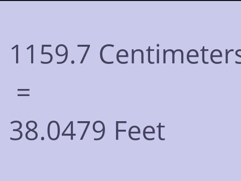 1159.7 CM TO FEET