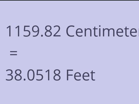 1159.82 CM TO FEET