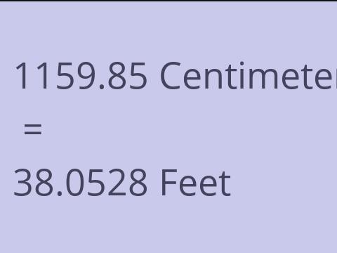 1159.85 CM TO FEET