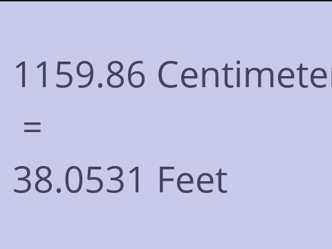 1159.86 CM TO FEET