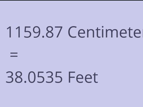 1159.87 CM TO FEET