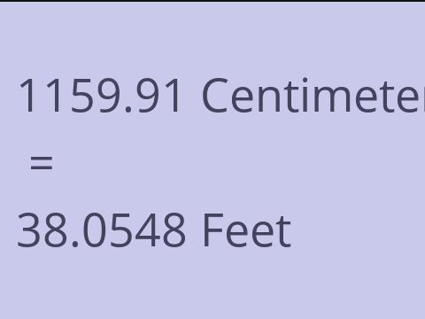 1159.91 CM TO FEET