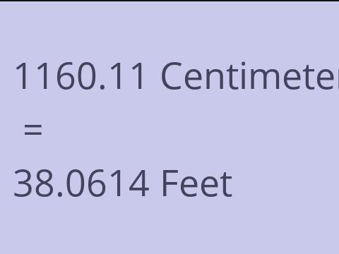 1160.11 CM TO FEET