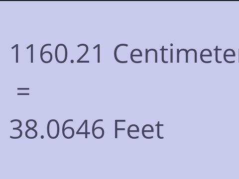 1160.21 CM TO FEET