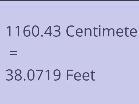 1160.43 CM TO FEET