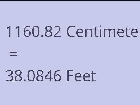 1160.82 CM TO FEET