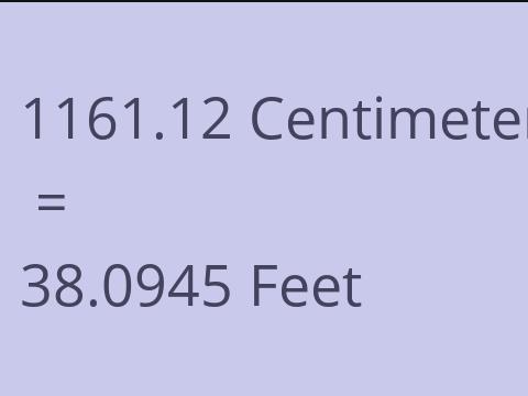 1161.12 CM TO FEET