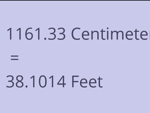 1161.33 CM TO FEET