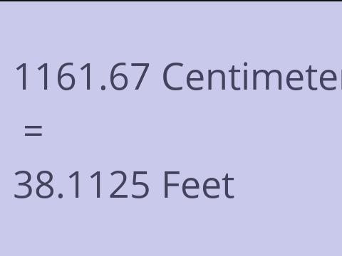 1161.67 CM TO FEET