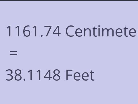 1161.74 CM TO FEET