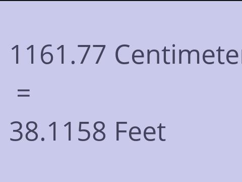 1161.77 CM TO FEET