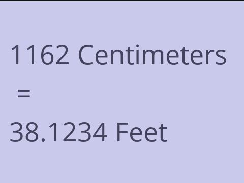 1162 CM TO FEET