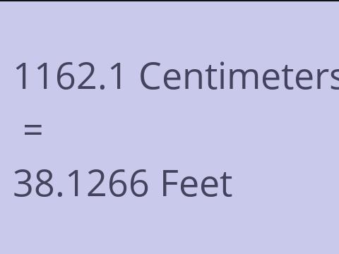 1162.1 CM TO FEET