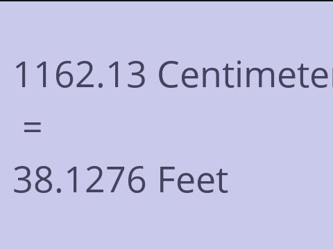 1162.13 CM TO FEET