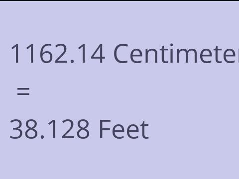 1162.14 CM TO FEET