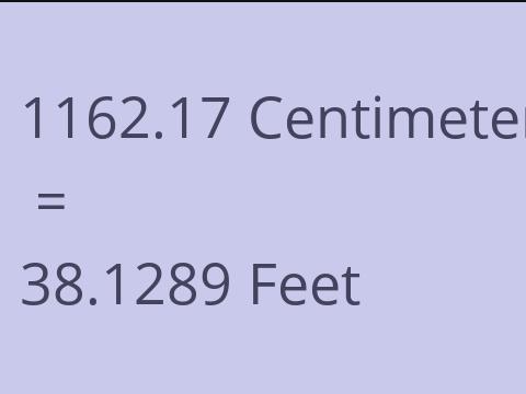 1162.17 CM TO FEET