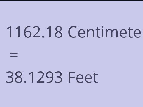 1162.18 CM TO FEET