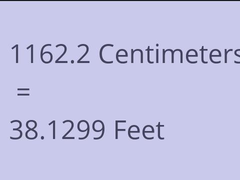 1162.2 CM TO FEET