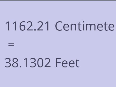 1162.21 CM TO FEET