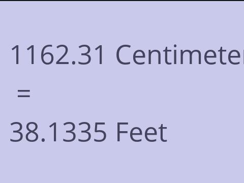 1162.31 CM TO FEET