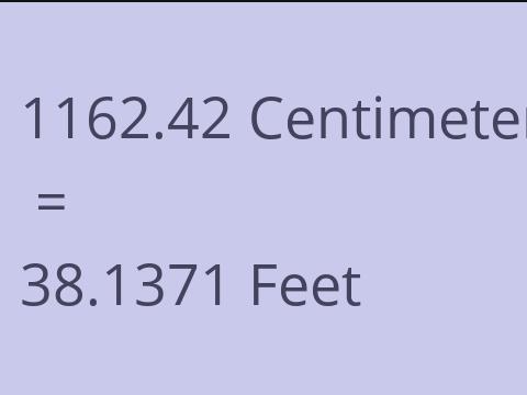 1162.42 CM TO FEET