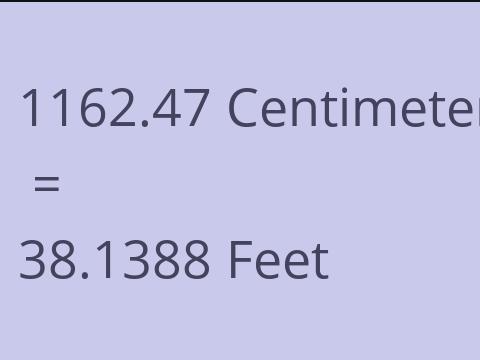 1162.47 CM TO FEET