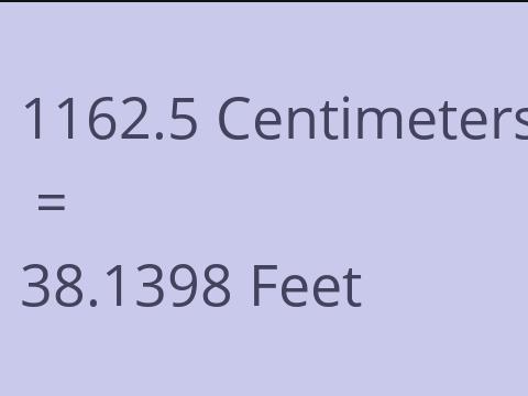 1162.5 CM TO FEET