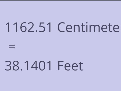 1162.51 CM TO FEET