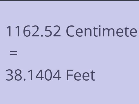 1162.52 CM TO FEET