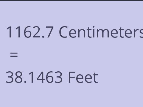 1162.7 CM TO FEET