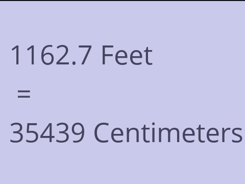 1162.7 FEET TO CM