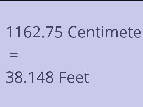 1162.75 CM TO FEET