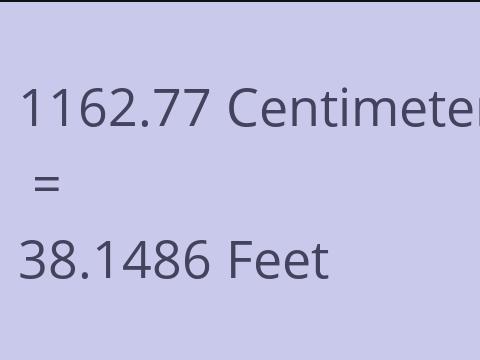 1162.77 CM TO FEET