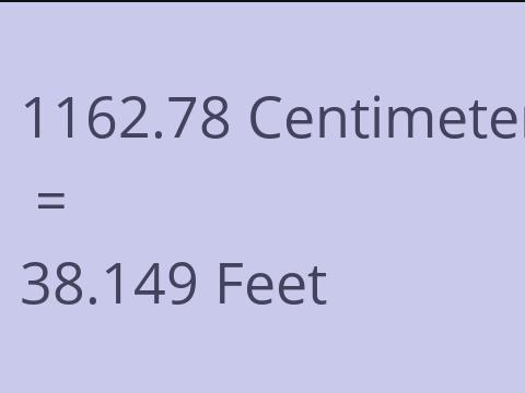 1162.78 CM TO FEET