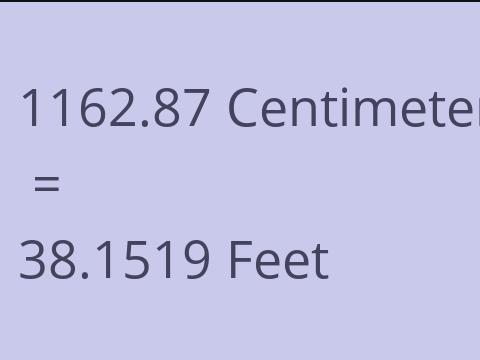 1162.87 CM TO FEET