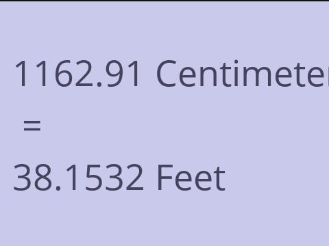 1162.91 CM TO FEET