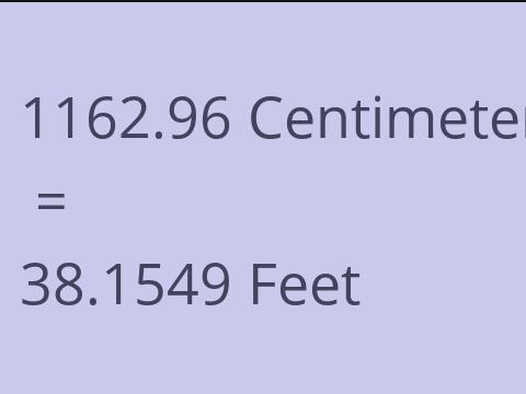 1162.96 CM TO FEET