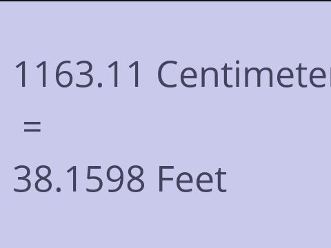 1163.11 CM TO FEET