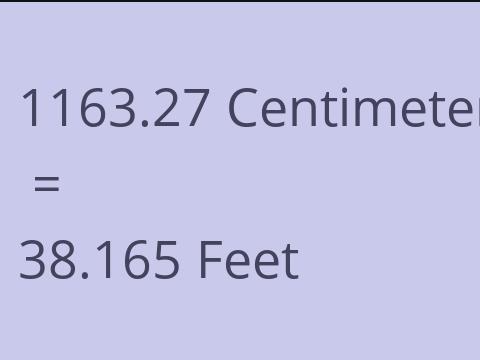 1163.27 CM TO FEET