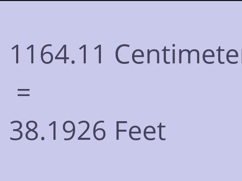 1164.11 CM TO FEET