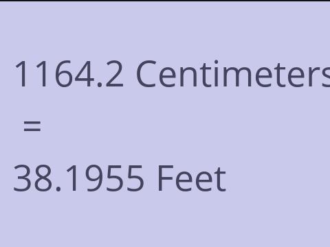 1164.2 CM TO FEET