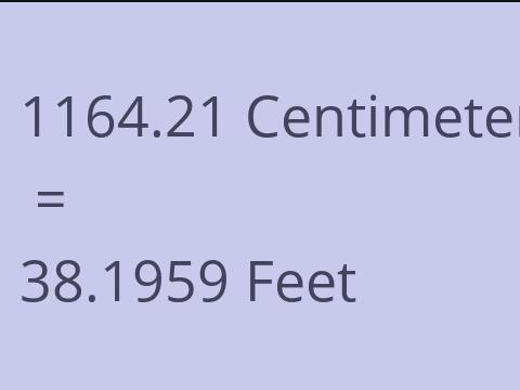 1164.21 CM TO FEET