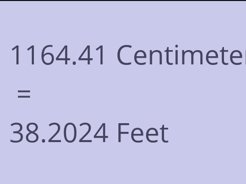 1164.41 CM TO FEET