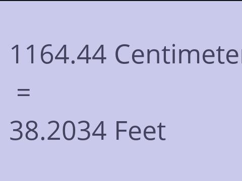 1164.44 CM TO FEET