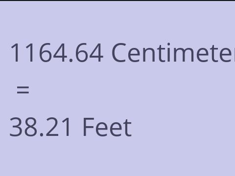 1164.64 CM TO FEET