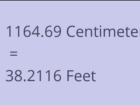 1164.69 CM TO FEET