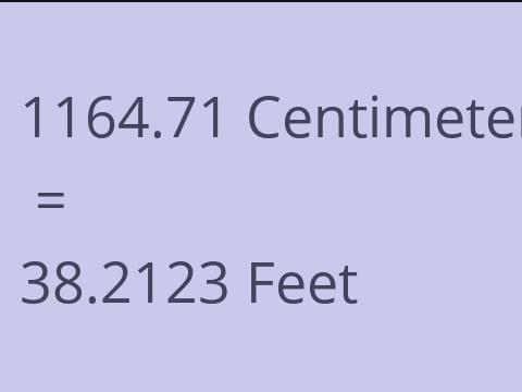 1164.71 CM TO FEET