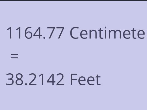 1164.77 CM TO FEET