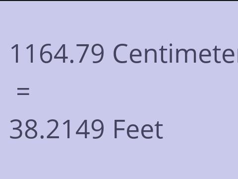 1164.79 CM TO FEET